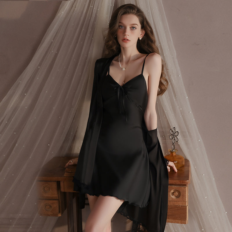 Light Shadow Lace Slip Dress
