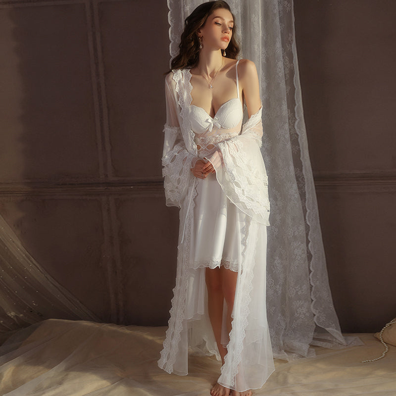 Azure Slip Dress with Lightweight Cover-up