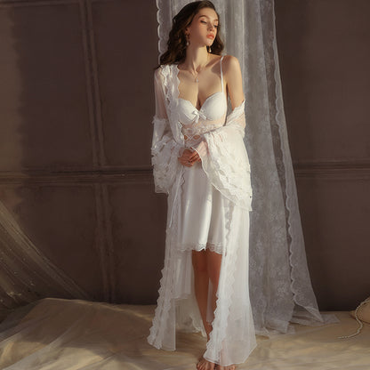 Azure Slip Dress with Lightweight Cover-up