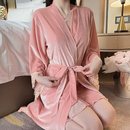 Sheer Lace Padded Nightgown Set – Sweet & Sexy