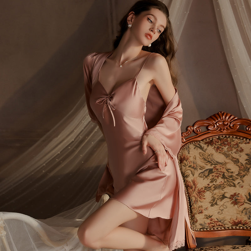 Light Shadow Lace Slip Dress