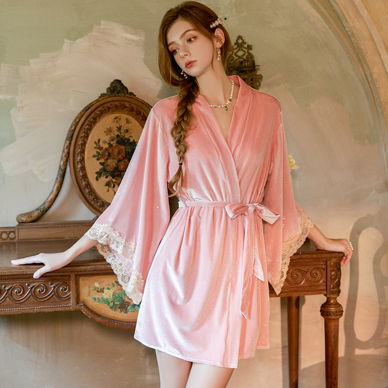 Padded Velvet Nightgown Set – Sweet & Alluring