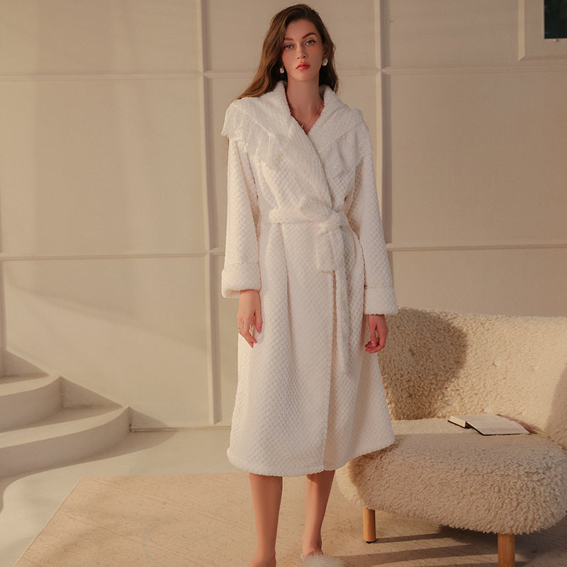 Deep V Tie-Waist Satin Robe Set – Sexy Loungewear