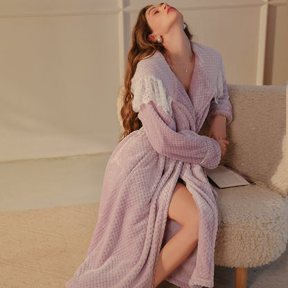 Deep V Tie-Waist Satin Robe Set – Sexy Loungewear