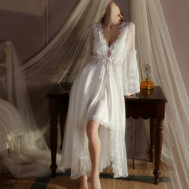 Azure Slip Dress with Lightweight Cover-up