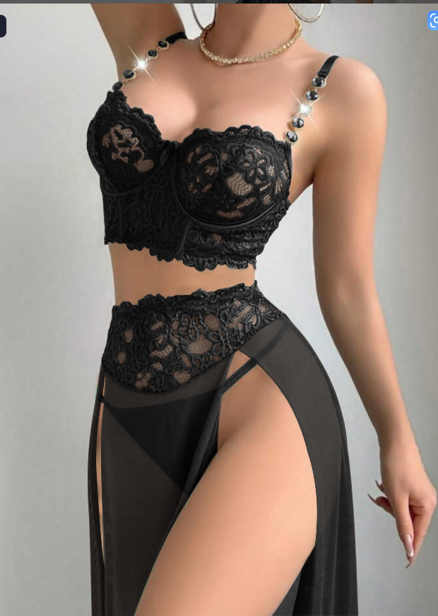 Mesh & Chain Lace Bodysuit