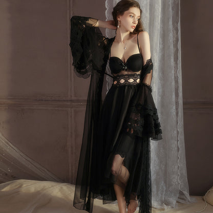 Azure Slip Dress with Lightweight Cover-up