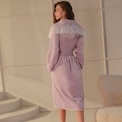 Deep V Tie-Waist Satin Robe Set – Sexy Loungewear