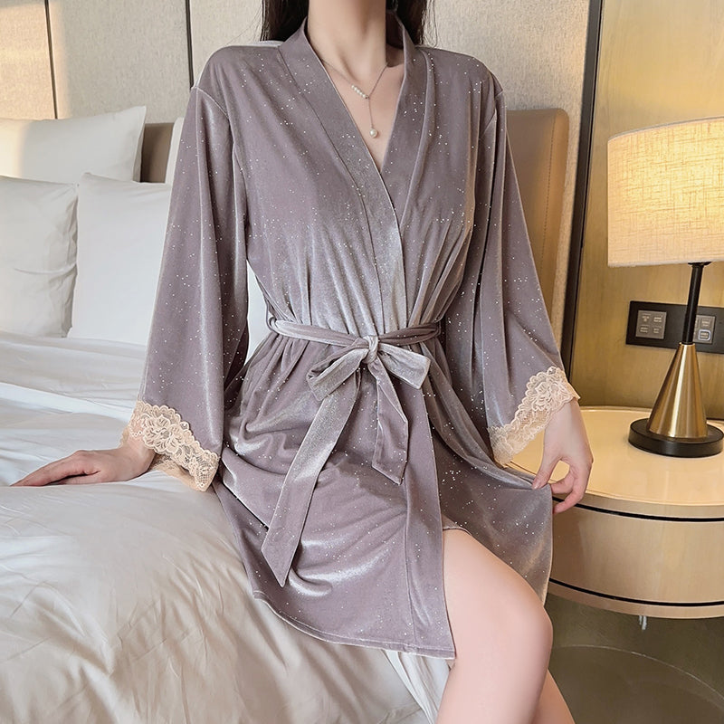 Sheer Lace Padded Nightgown Set – Sweet & Sexy