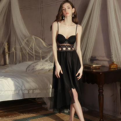 Azure Slip Dress with Lightweight Cover-up