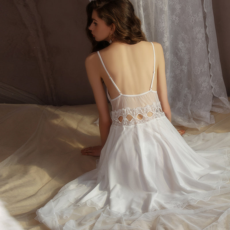 Azure Slip Dress with Lightweight Cover-up