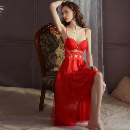 Azure Slip Dress with Lightweight Cover-up