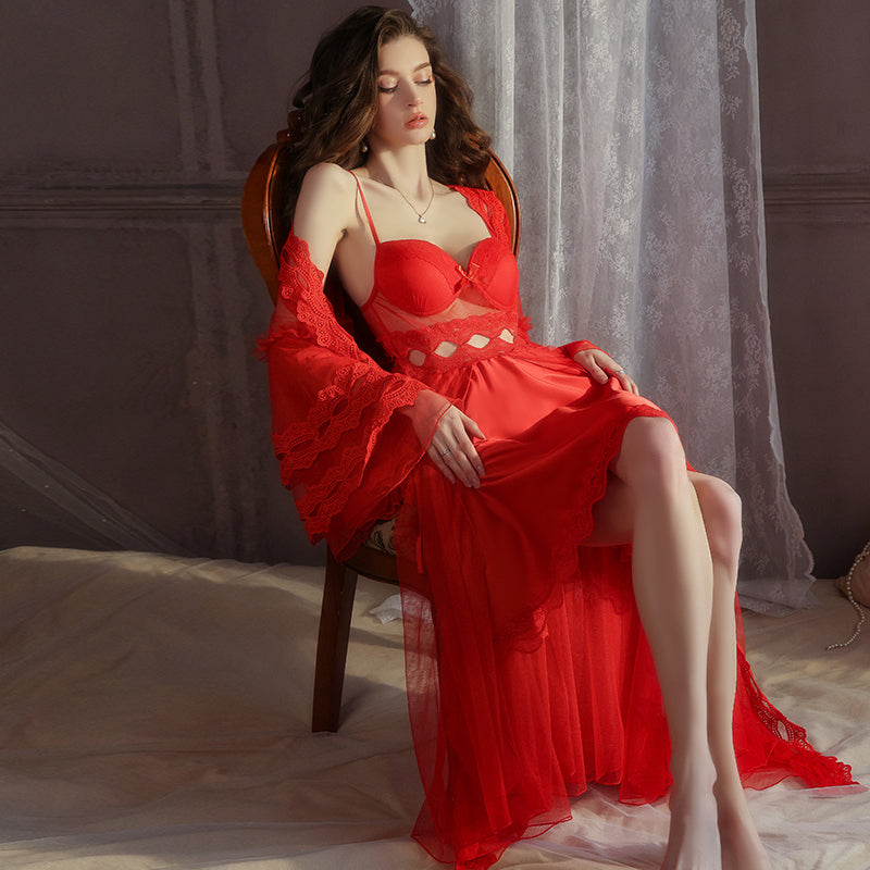 Azure Slip Dress with Lightweight Cover-up