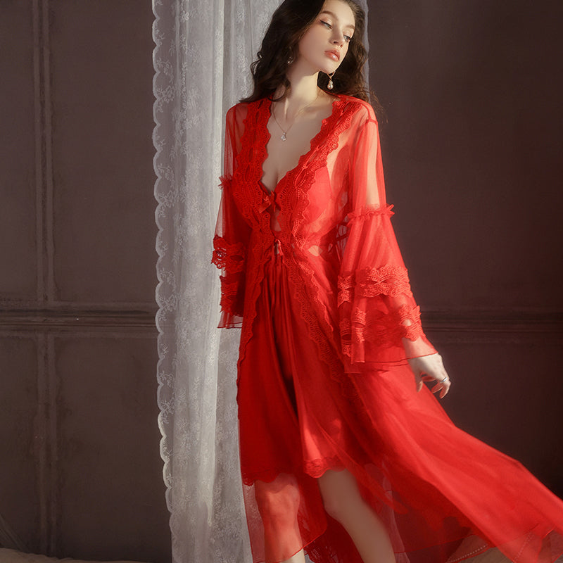 Azure Slip Dress with Lightweight Cover-up