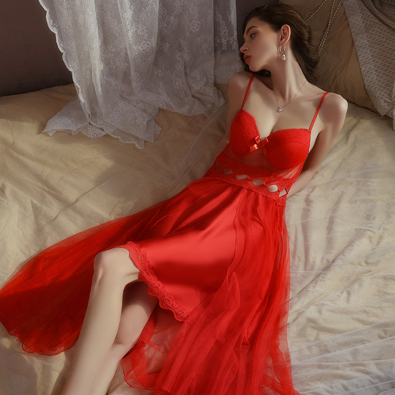 Azure Slip Dress with Lightweight Cover-up