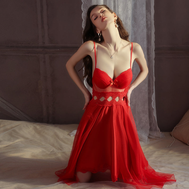 Azure Slip Dress with Lightweight Cover-up