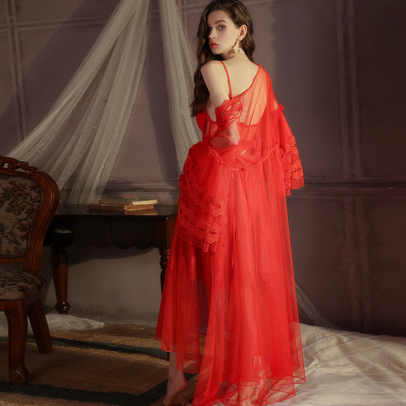 Azure Slip Dress with Lightweight Cover-up