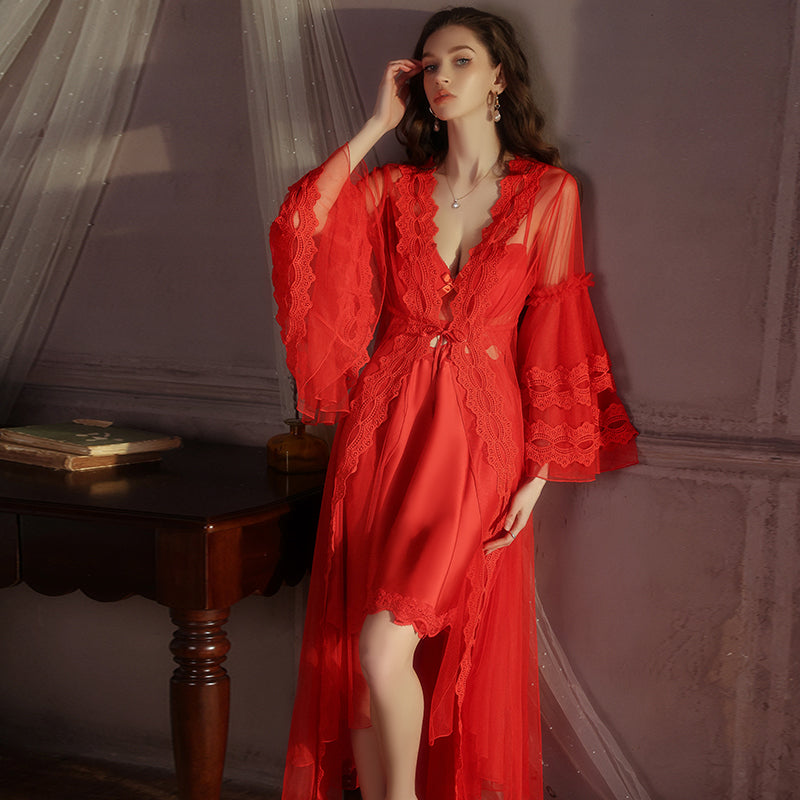 Azure Slip Dress with Lightweight Cover-up