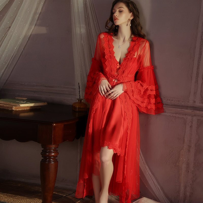 Azure Slip Dress with Lightweight Cover-up