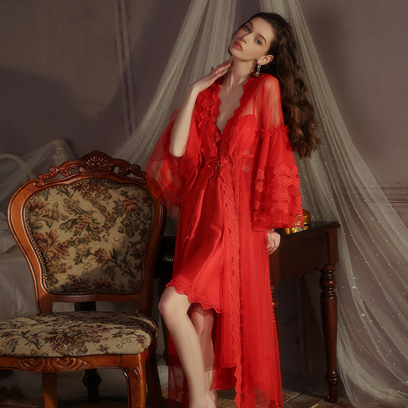 Azure Slip Dress with Lightweight Cover-up