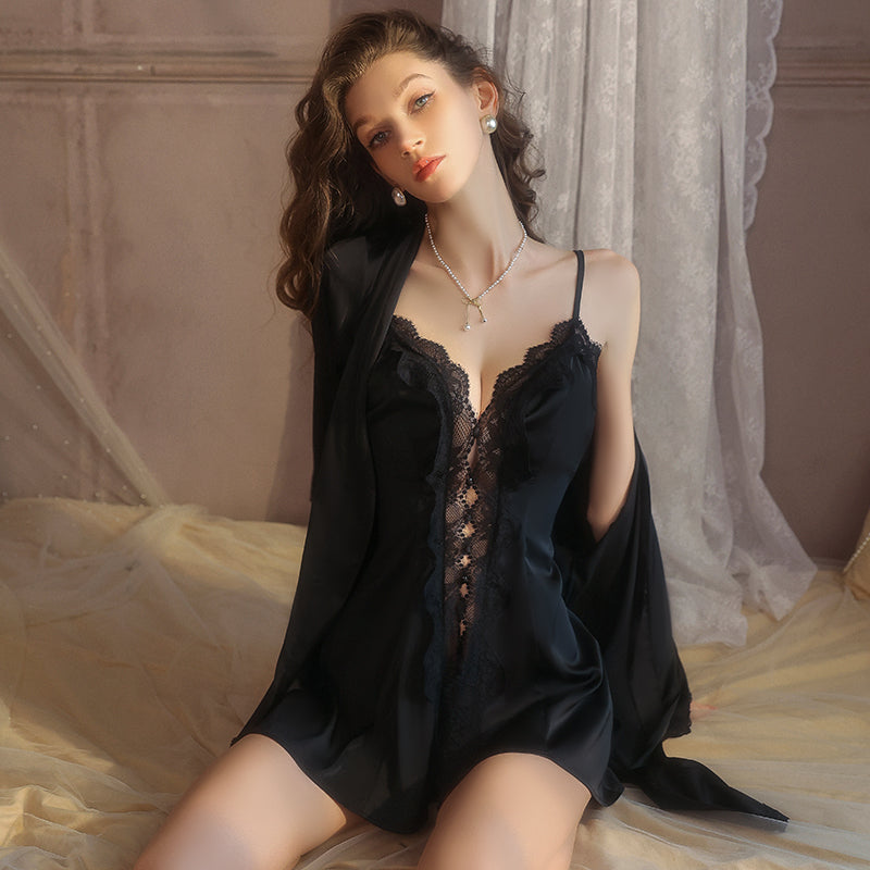 Muted Satin Flow Strap Dress