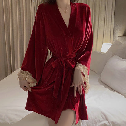 Sheer Lace Padded Nightgown Set – Sweet & Sexy