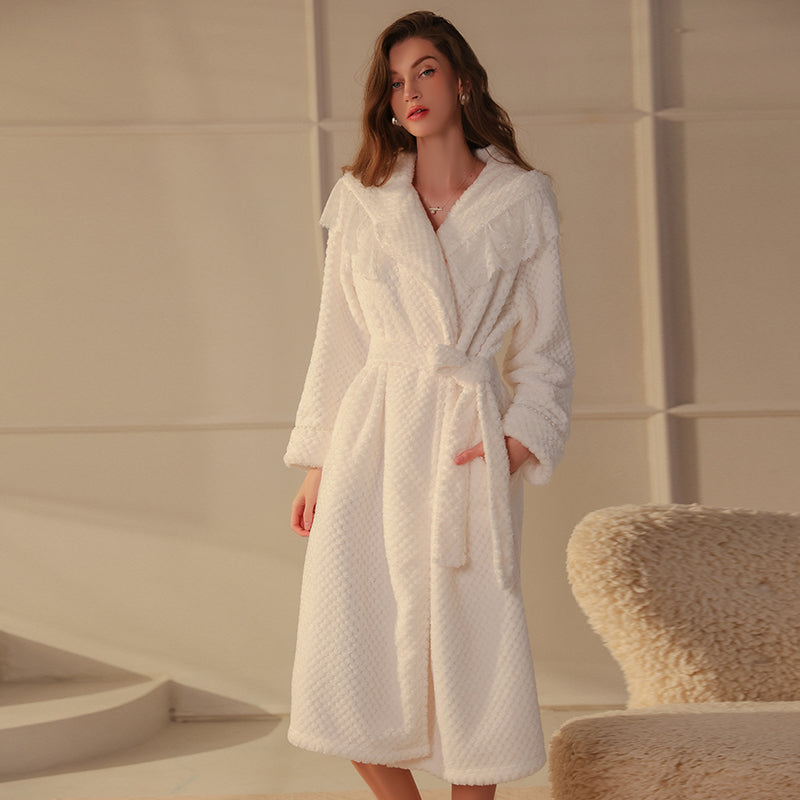 Deep V Tie-Waist Satin Robe Set – Sexy Loungewear