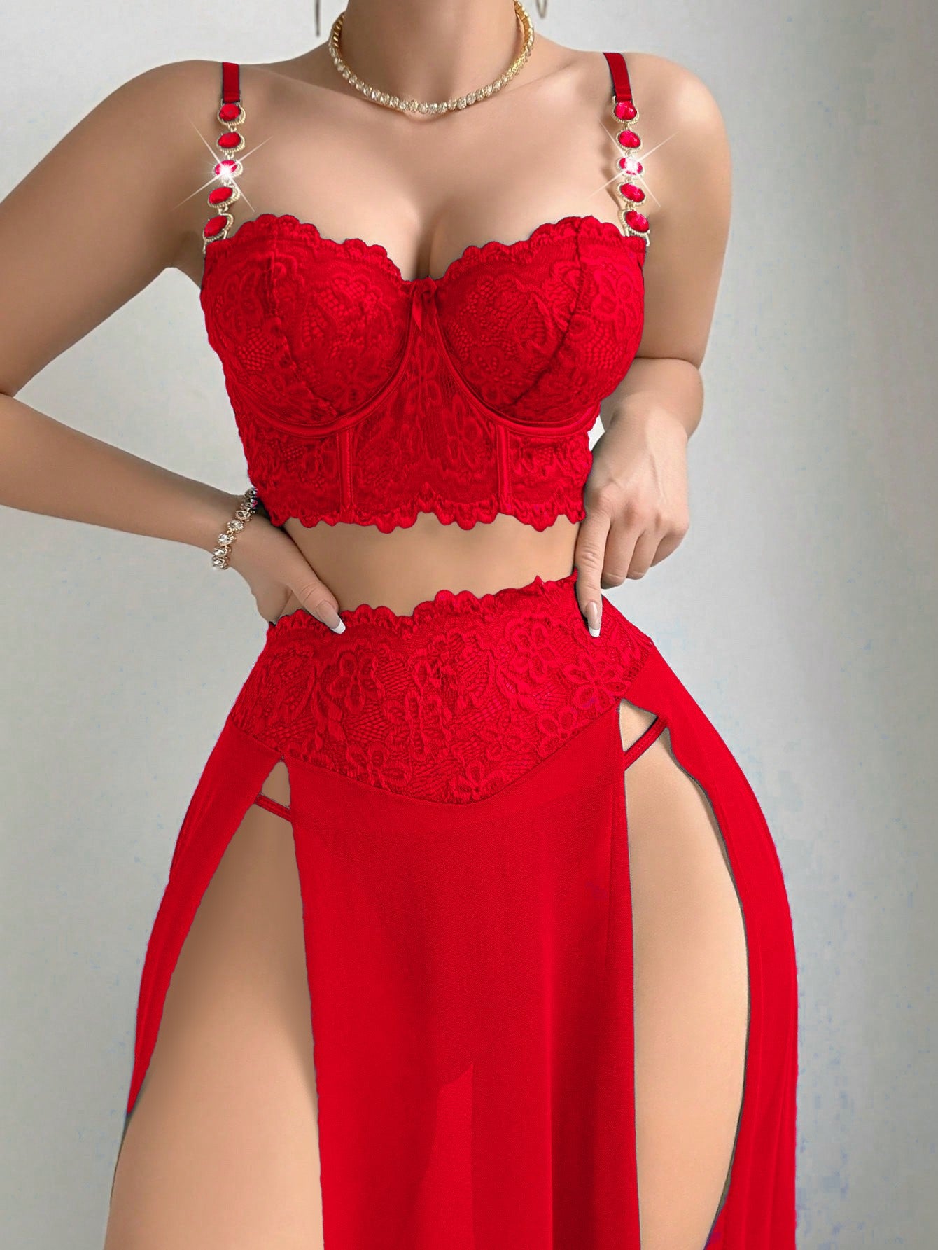 Mesh & Chain Lace Bodysuit